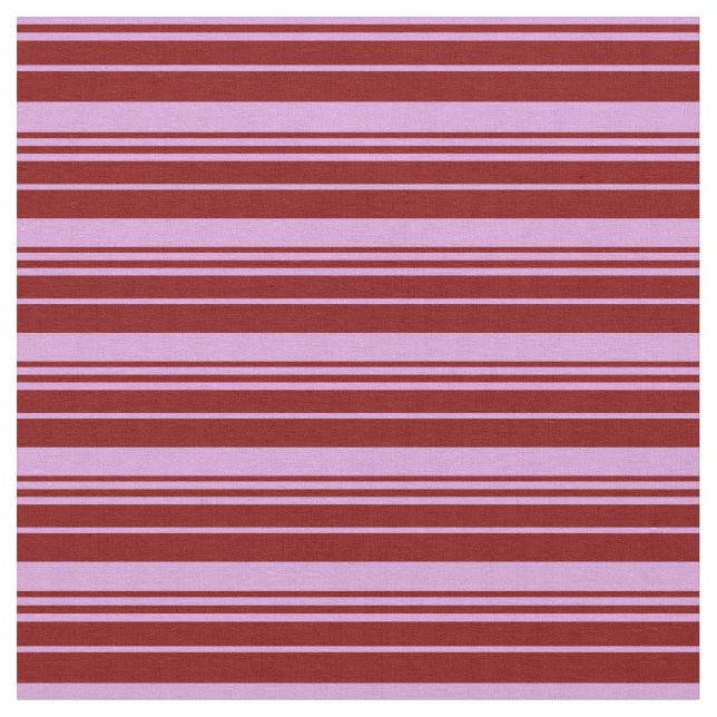 Plum & Maroon Coloured Lined/Striped Pattern Fabric (Close Up)