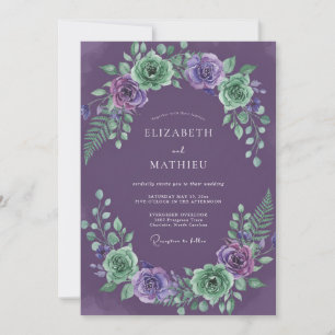 Plum Mesmerizing Spring Wedding Invitation
