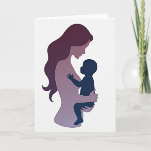 Plum Mothers Embrace Day Card