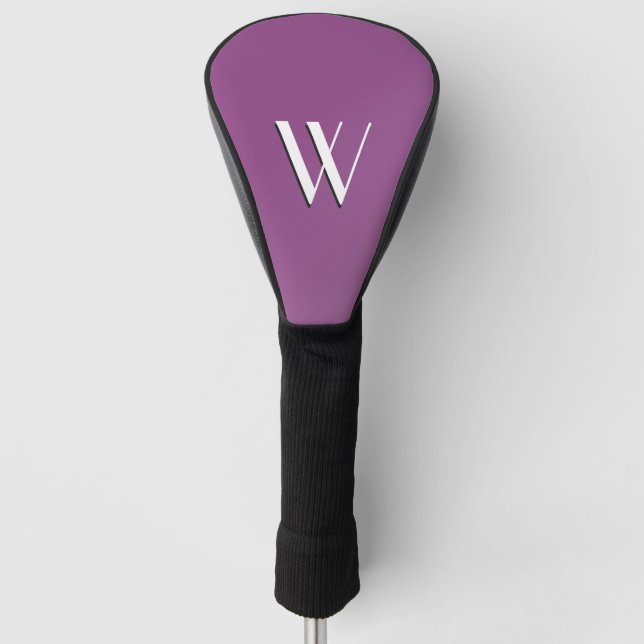 Plum Nice Initial Golf Head Cover (Front)