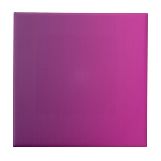 Plum Passion - Gradient Plum Magenta Ceramic Tile (Front)
