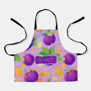 Plum Pastel Colourful Personalized Pattern Apron