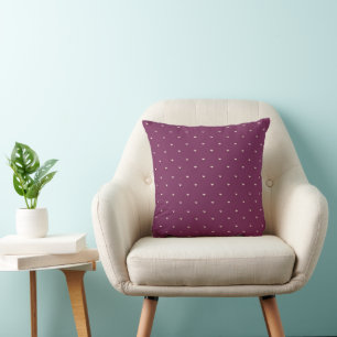 Plum Pattern Throw Pillow