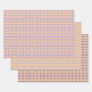 Plum Peach and Lilac Wrapping Paper Sheet