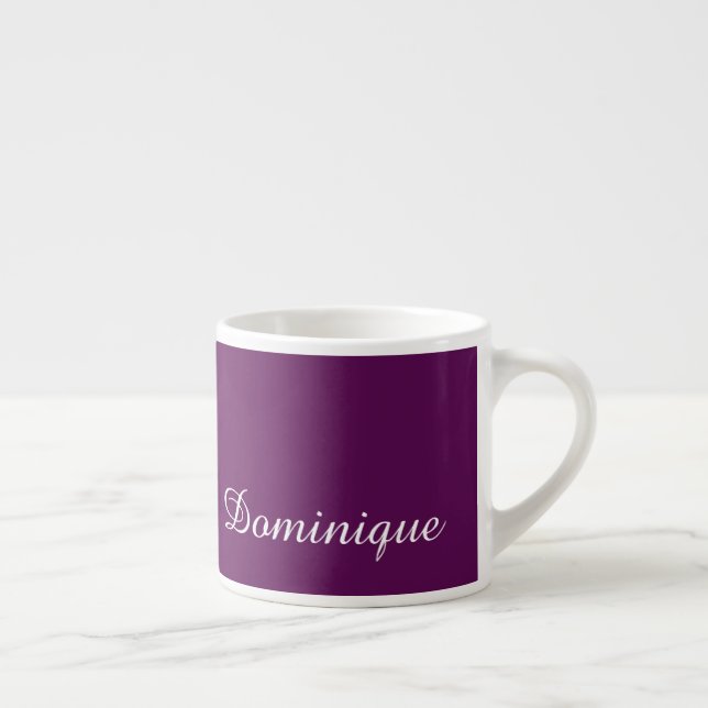 Plum Perfection - Customizable Name Espresso Cup (Right)