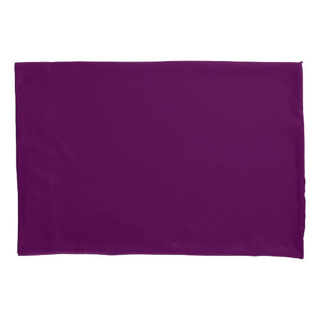 Plum Perfection - Elegant Solid Plum - Pillowcase (Front)