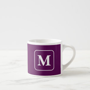 Plum Perfection - Monogram Espresso Cup