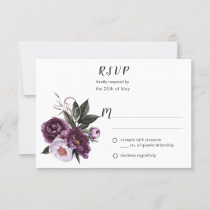 Plum pourpre Pink Peonies Verdure RSVP #1
