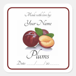 Plum Preseves Square Sticker