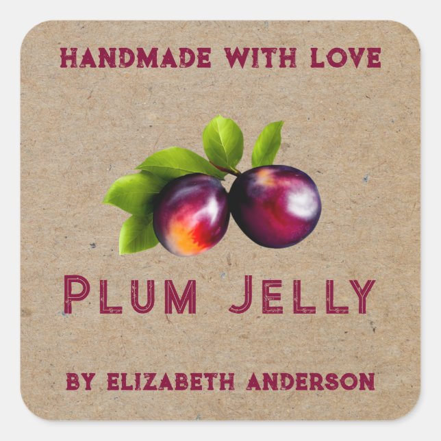 Plum Product Square Sticker (Front)