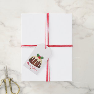Plum Pudding Christmas Holiday Festive British Gift Tags