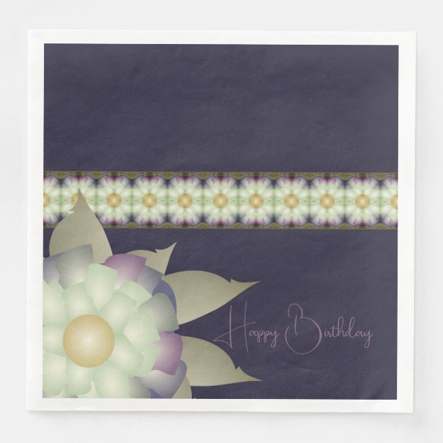 Plum Purple And Mauve Napkin (Front)