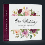 Plum Purple Blush Pink Botanical Floral Wedding Binder<br><div class="desc">Elegant moody rustic purple plum spring floral botanical wedding album binder featuring a bouquet of soft pastel watercolor roses and peonies in shades of burgundy, marsala, wine red, purple, plum, blush pink, peach and cream with lush green botanical leaves and eucalyptus leaves. A modern design choice that is perfect for...</div>