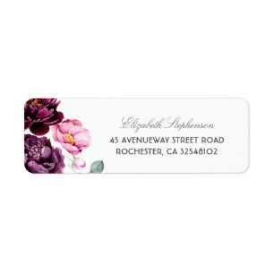 Plum Purple Bourgogne et Mariage floral Blush