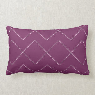 Plum Purple Chevron Lite Indoor Lumbar Pillow