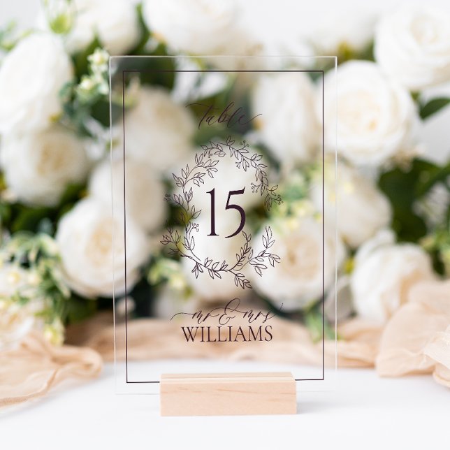 Plum Purple Crest Monogramme Mariage Numéro de tab (Wedding Table Number!
)
