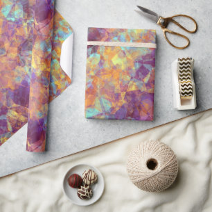 Plum Purple Crumpled Texture Wrapping Paper