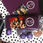 Plum Purple Custom Wedding Candy Bar Wrapper<br><div class="desc">Plum purple wedding multi-purpose label is versatile for candy bars, pastries, and lots of other party favours. Special desserts or take home gifts are beautiful with bride and groom's photo and special wording. Plum purple budget paper is a great alternative for branded couple's chocolate bars and other gifts for guests....</div>