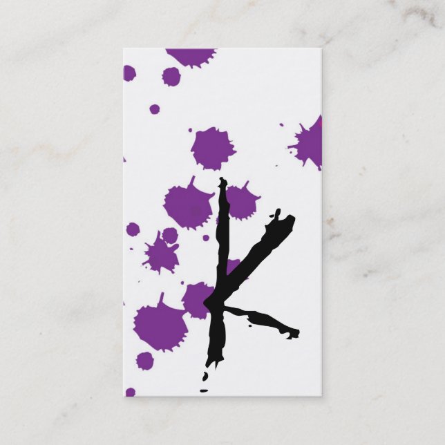 Plum Purple Enk Splot Make Up Artist Carte de visi (Devant)
