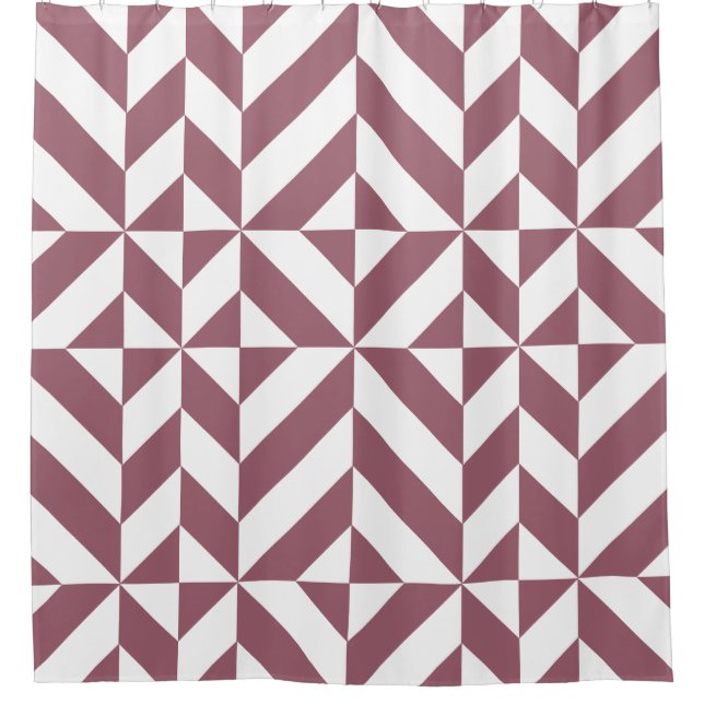 Plum Purple Geometric Cube Pattern (Front)