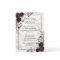 Plum Purple Gold Marble Floral Wedding Details