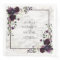 Plum Purple Gold Watercolor Marble Wedding