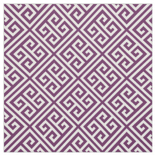 Plum Purple Greek Key Fabric