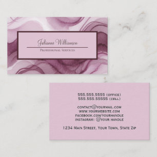 Plum Purple & Mauve Watercolor Business Card