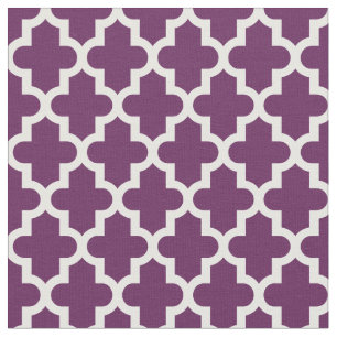 Plum Purple Moroccan Print Fabric