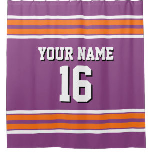Plum Purple Pumpkin Orange Stripes Sports Jersey