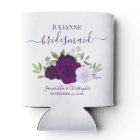 Plum Purple Roses Elegant Bridesmaid Wedding