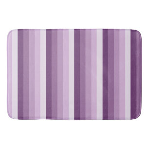 Plum purple shadow stripes bath mat