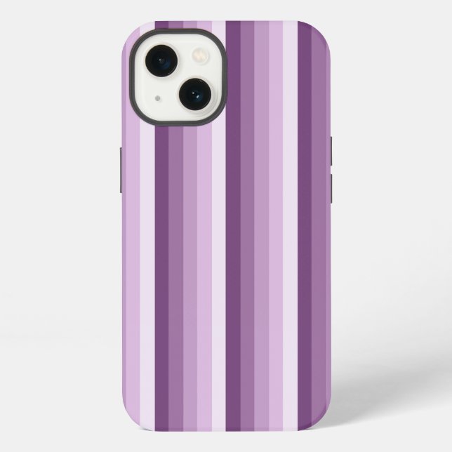 Plum purple shadow stripes Case-Mate iPhone case (Back)