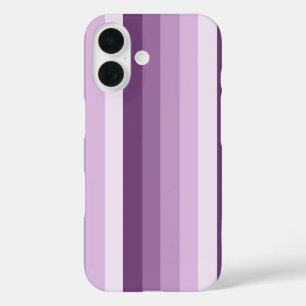 Plum purple shadow stripes iPhone 16 case