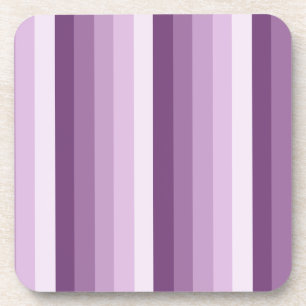 Plum purple shadow stripes coaster