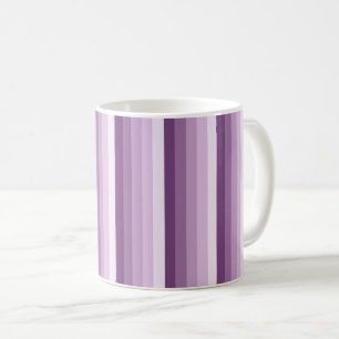 Plum purple shadow stripes coffee mug