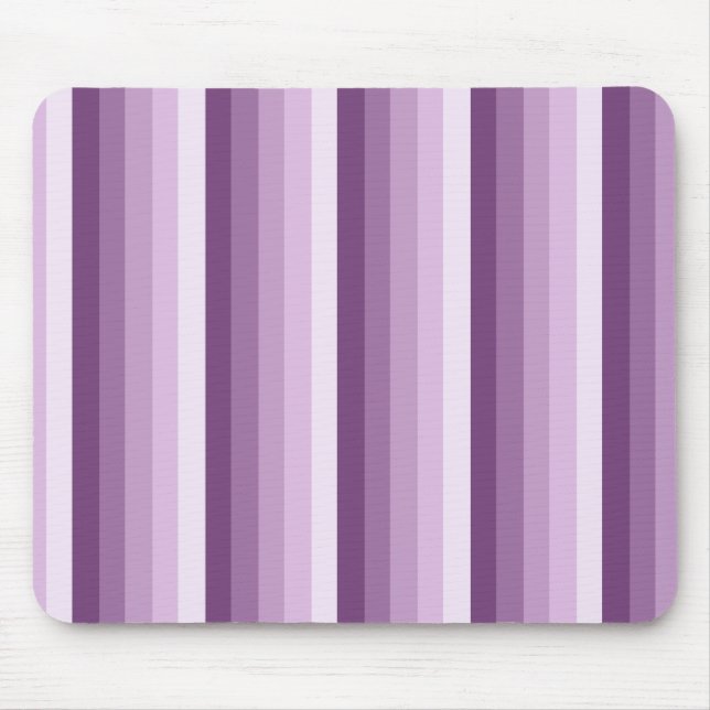 Plum purple shadow stripes mouse pad (Front)