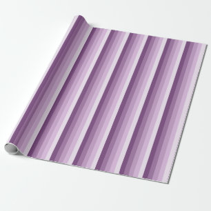 Plum purple shadow stripes wrapping paper