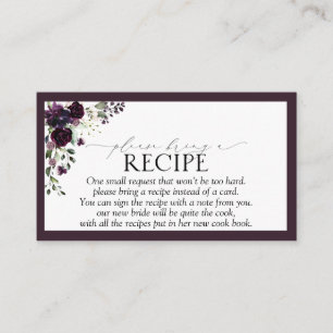Plum Purple S'Il Vous Plaît Apporter Une Carte De 