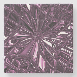 Plum Purple Stone Coaster