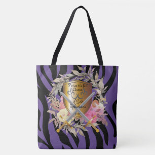 Plum Purple Tiger Print Tote