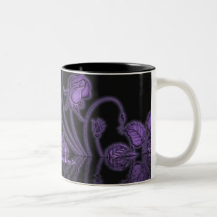 Plum Purple Vines Floral Mug