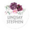 Plum Purple Watercolor Flowers Elegant Wedding
