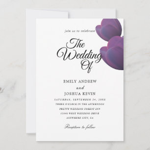 plum purple wedding invitations