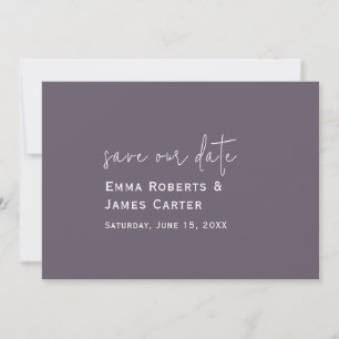 Plum Purple Wedding Save the Date