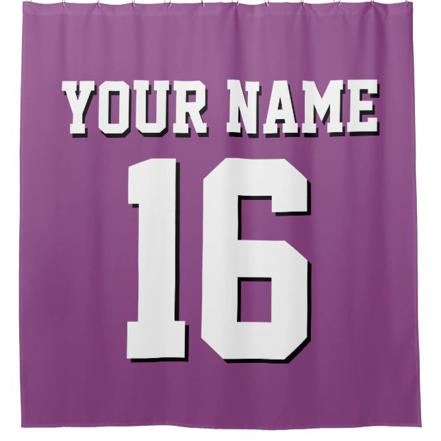 Plum Purple White Sports Jersey Team Jersey (Front)