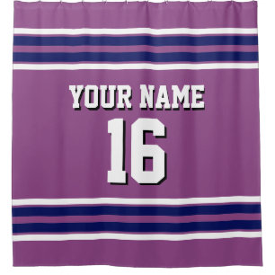 Plum Purple with Navy White Stripes Sports Jersey