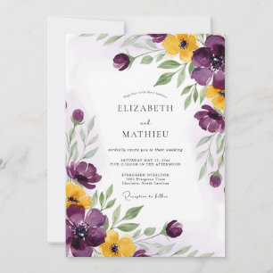 Plum Radiant Autumnal Wedding Invitation