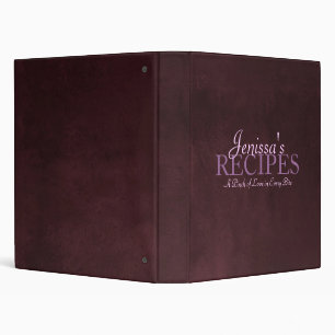 Plum Recipe Binder