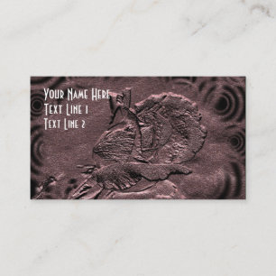 Plum Rose Floral Art Business Card